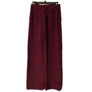Bobi Black Los Angeles Cozy Nylon Pants in Wine Size Small